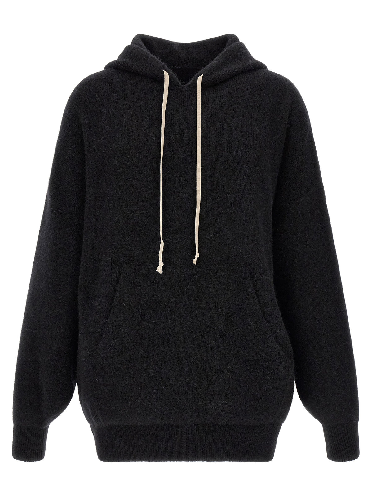 Rick Owens Black Marabou Sweatshirt