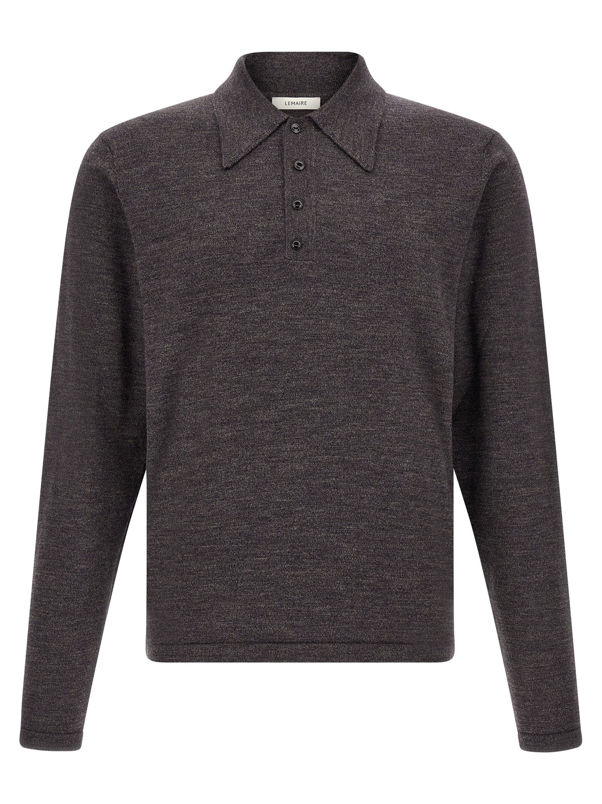 Lemaire Brown Wool Polo Shirt