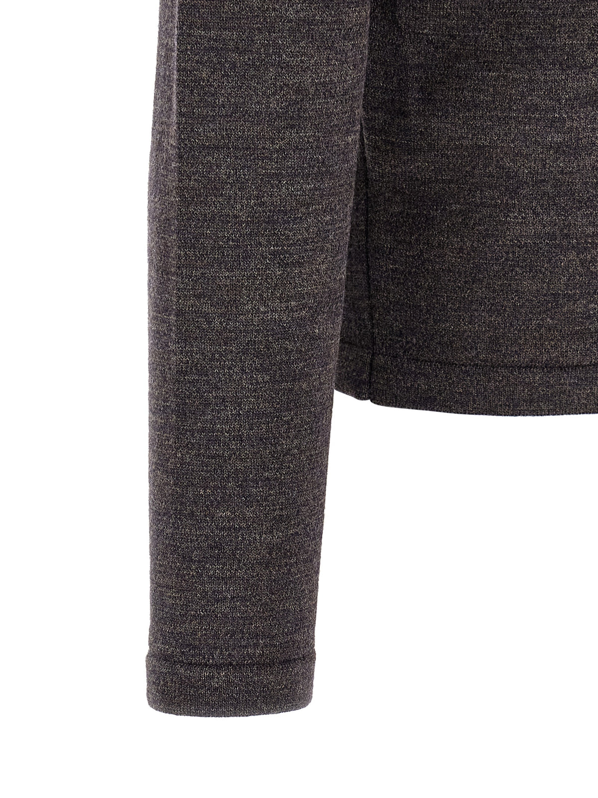 Lemaire Brown Wool Polo Shirt