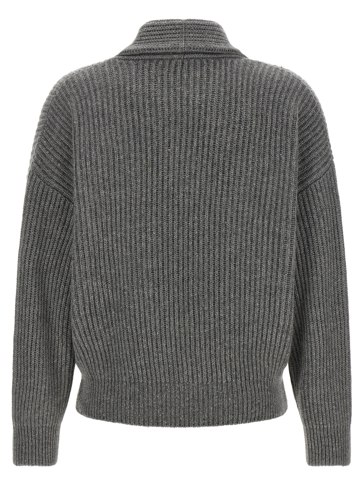 Brunello Cucinelli Gray Cashmere Cardigan