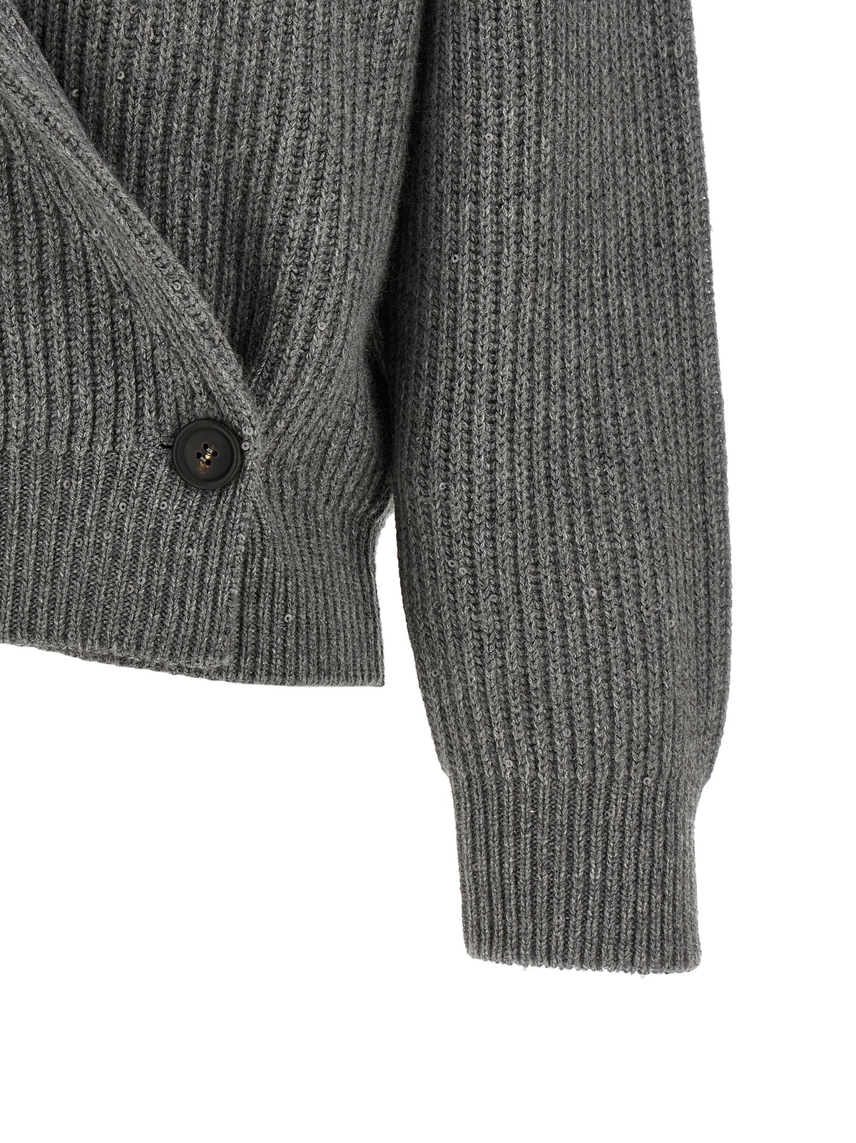 Brunello Cucinelli Gray Cashmere Cardigan