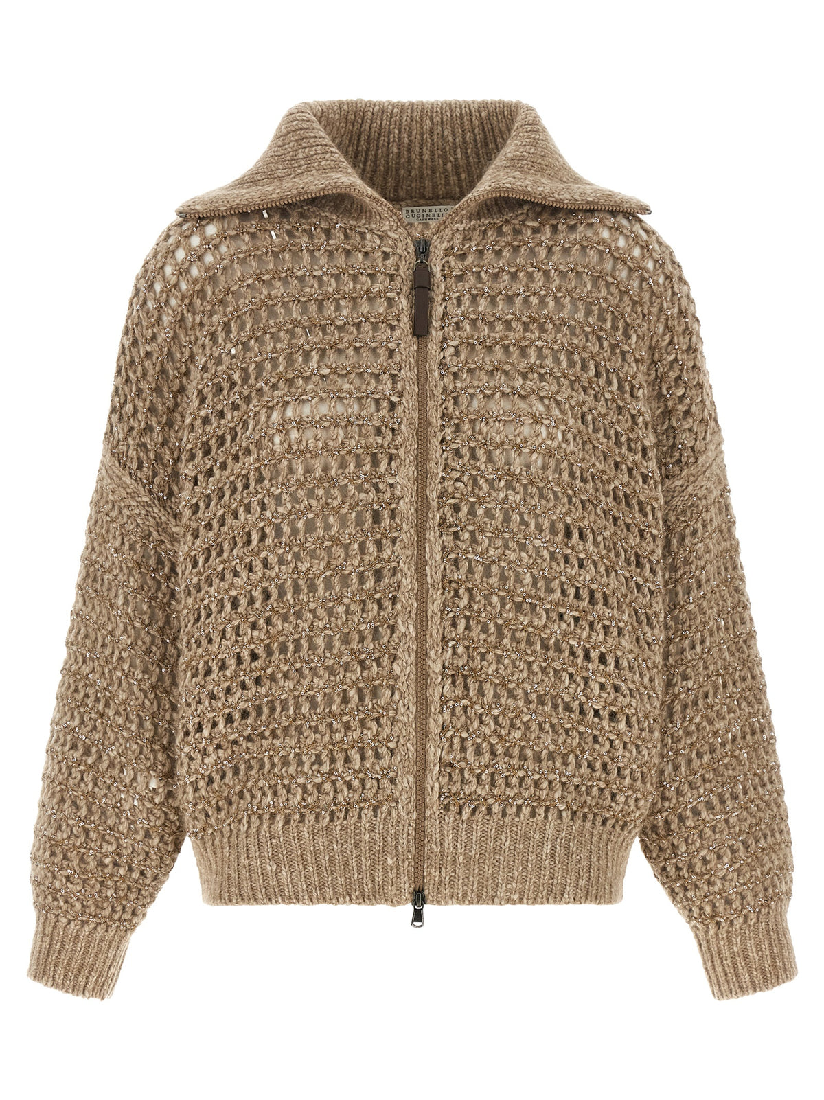 Brunello Cucinelli Beige Elastane Cardigan