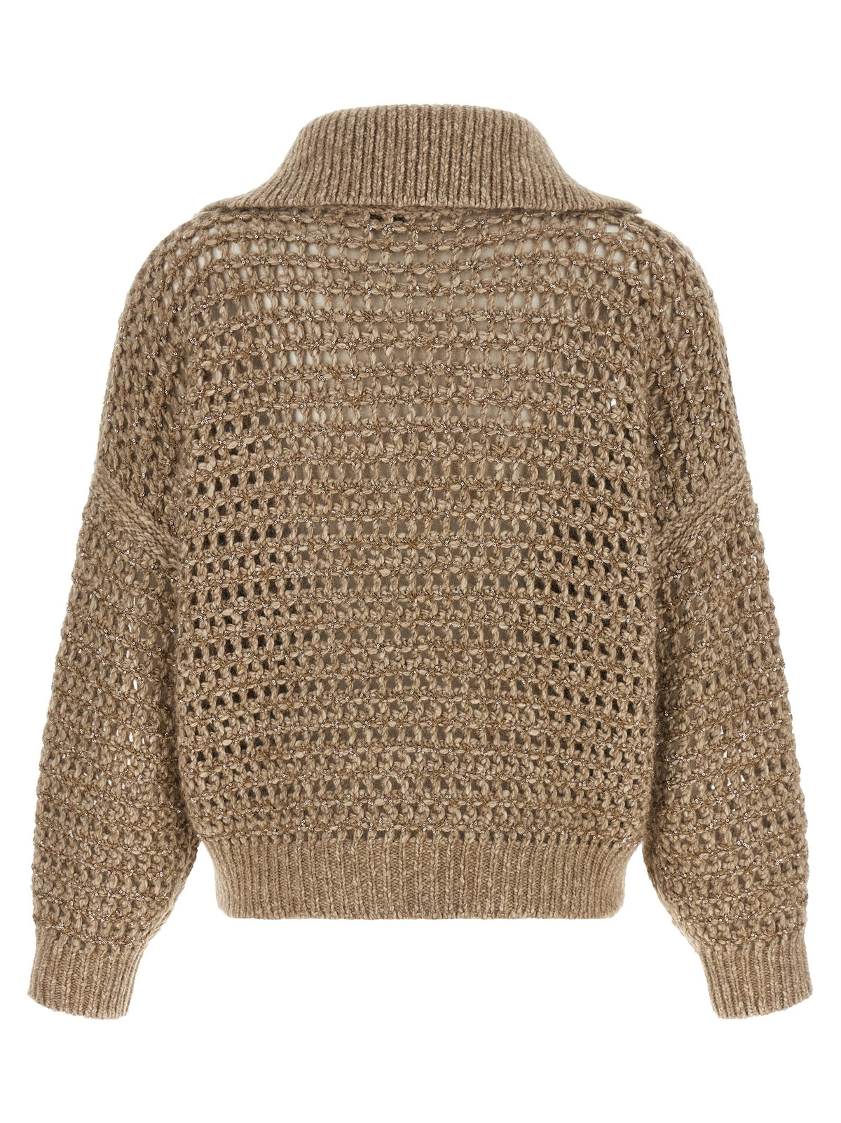Brunello Cucinelli Beige Elastane Cardigan