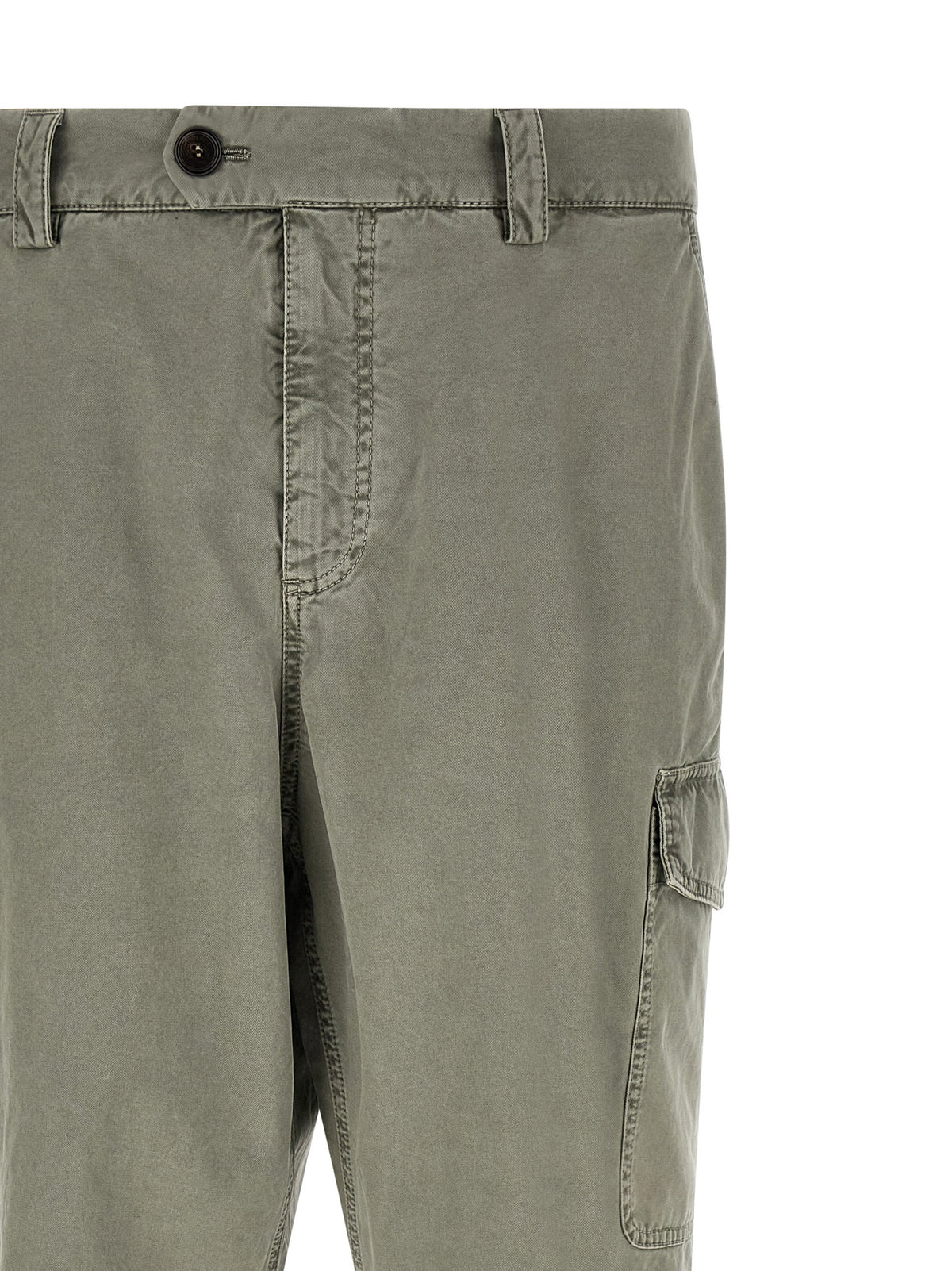 Brunello Cucinelli Bicolor Cotton Cargo Pants