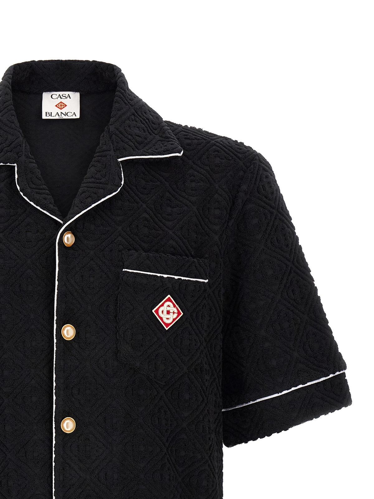 Casablanca Black Cotton Pattern Shirt
