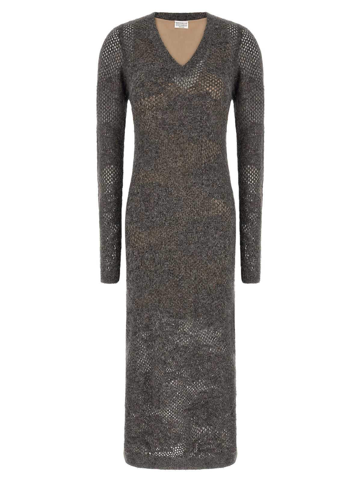 Brunello Cucinelli Gray Nylon Casual Dress