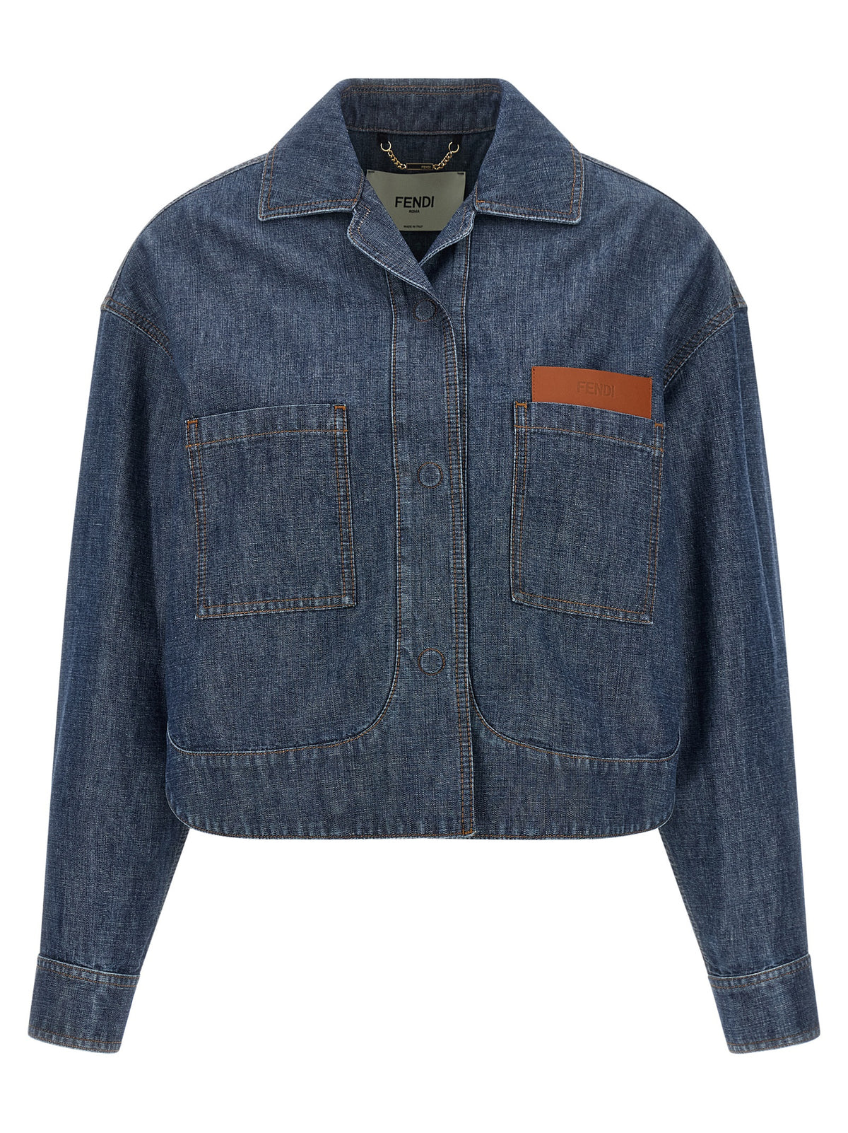 Fendi Blue Cotton Denim Jacket