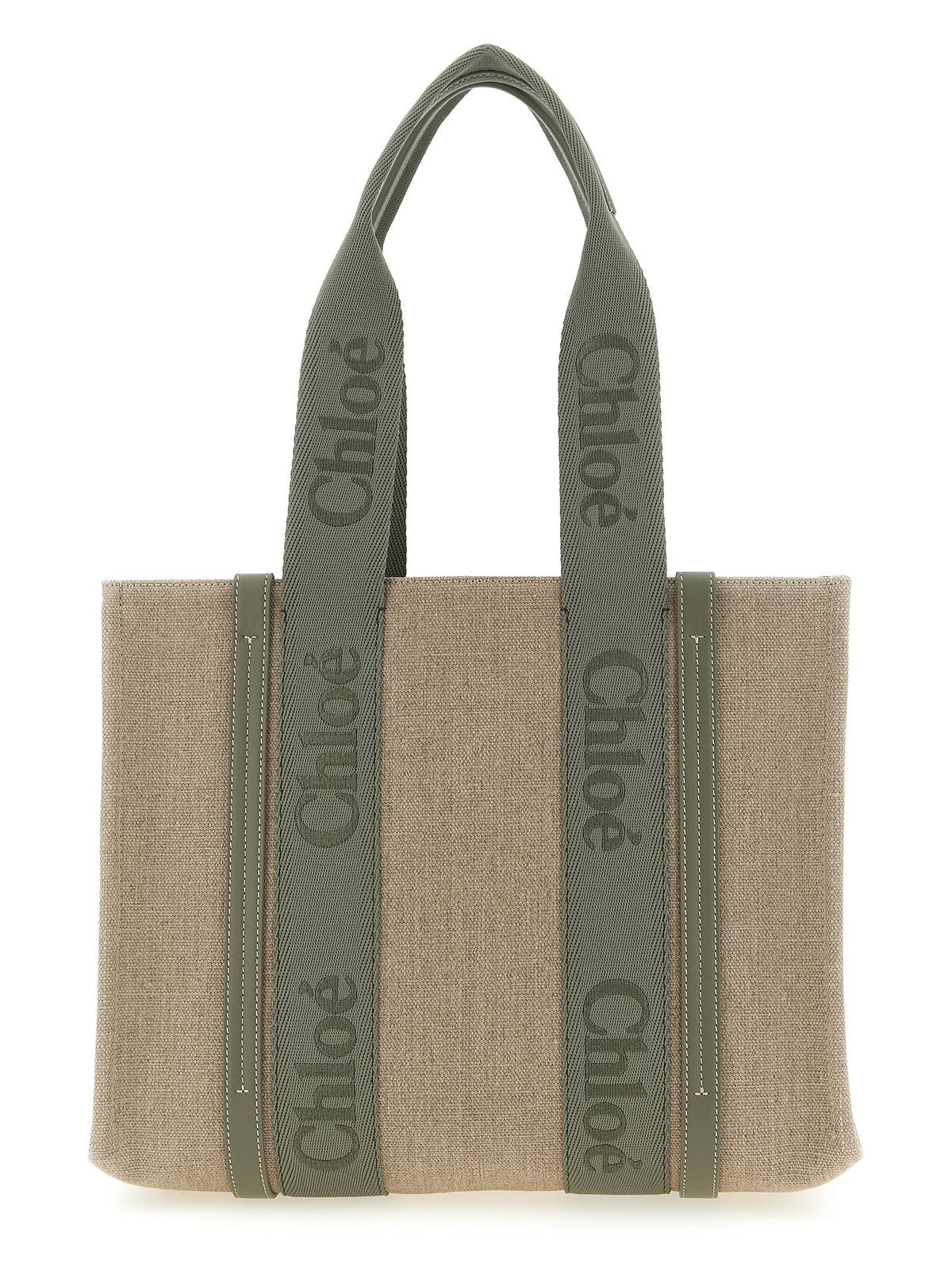 Chloé Bicolor Linen Tote Bag