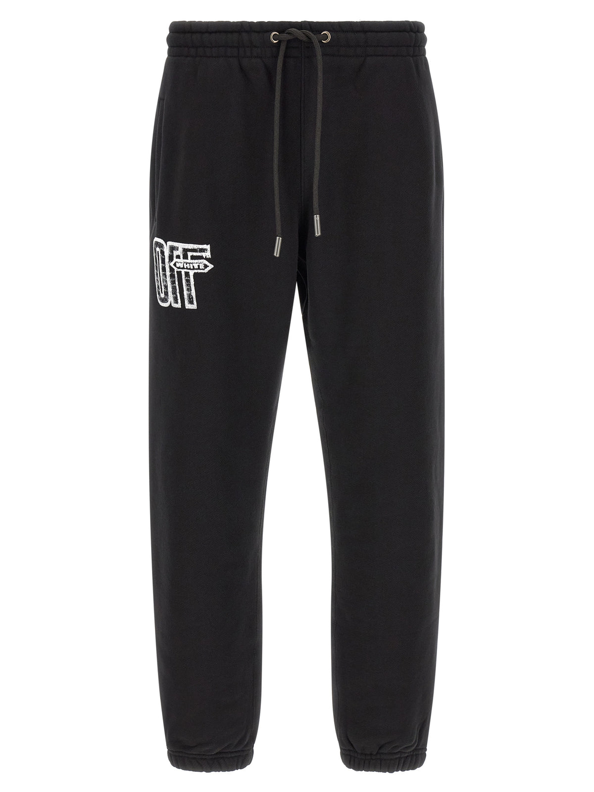 Off-White Black Cotton Joggers (Workout Pants)
