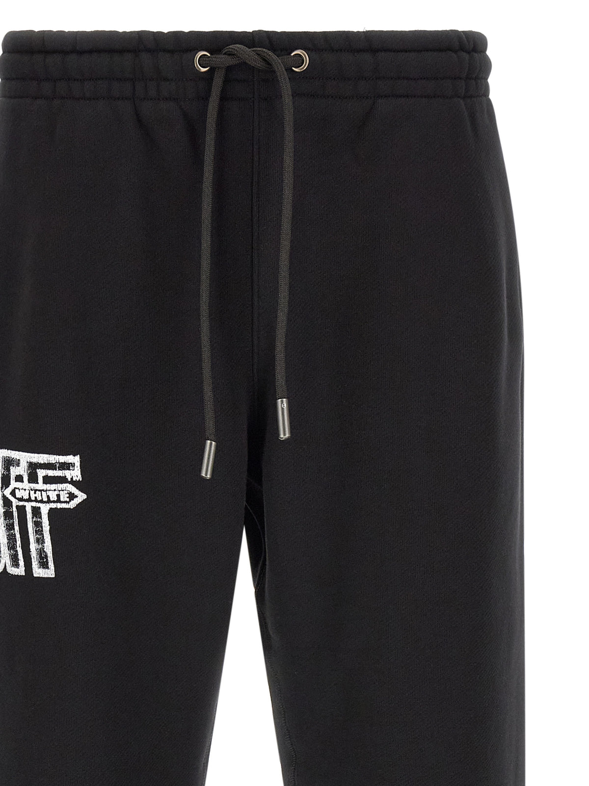 Off-White Black Cotton Joggers (Workout Pants)