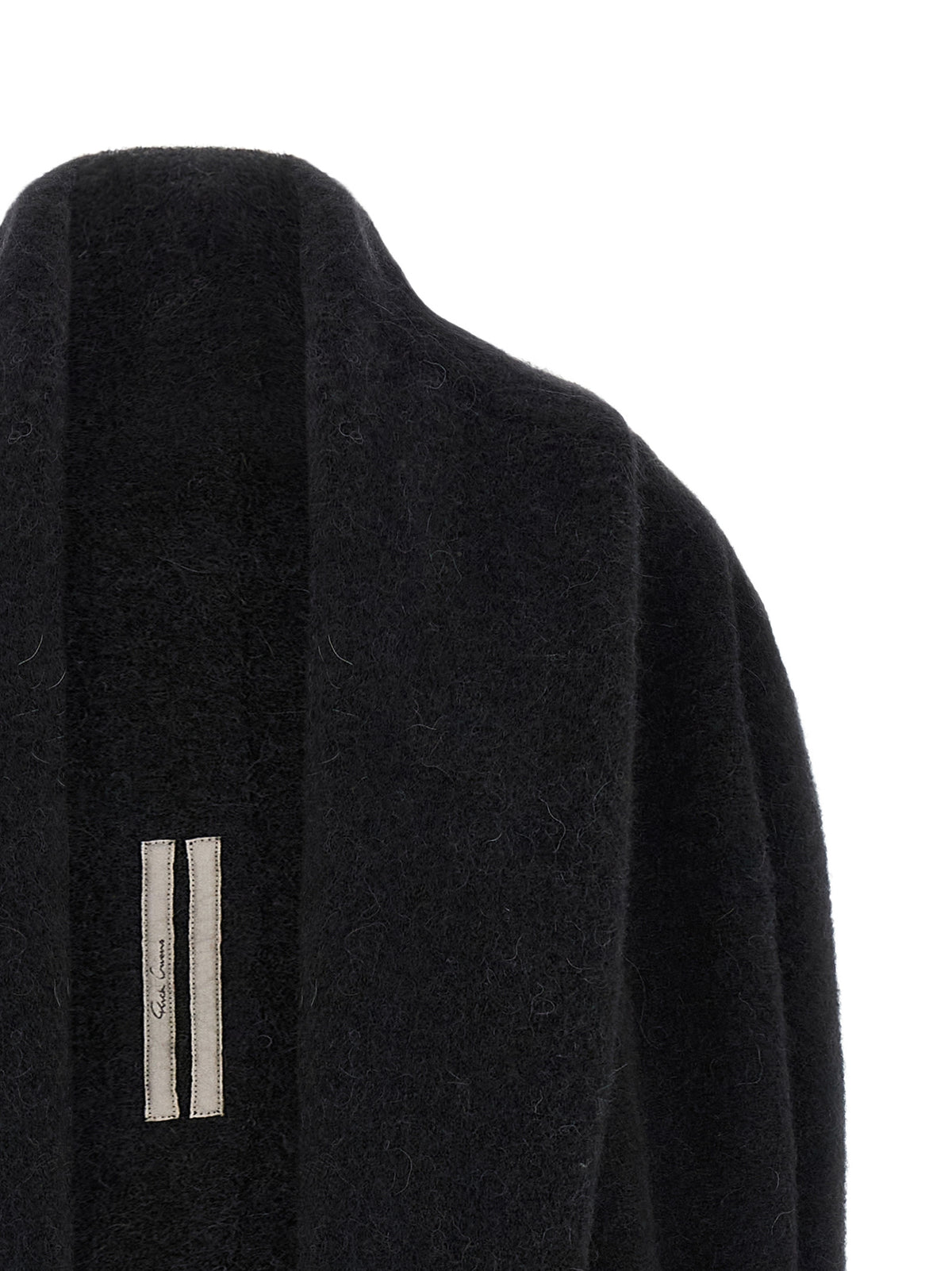 Rick Owens Black Marabou Cardigan