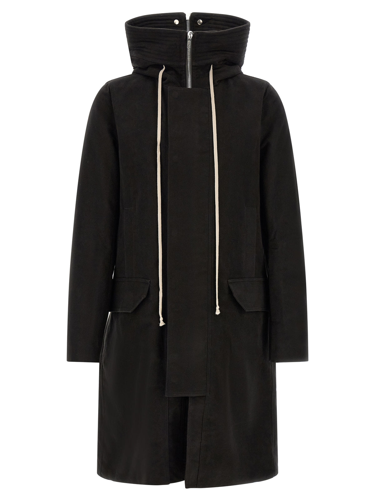 Rick Owens Black Cotton Parka