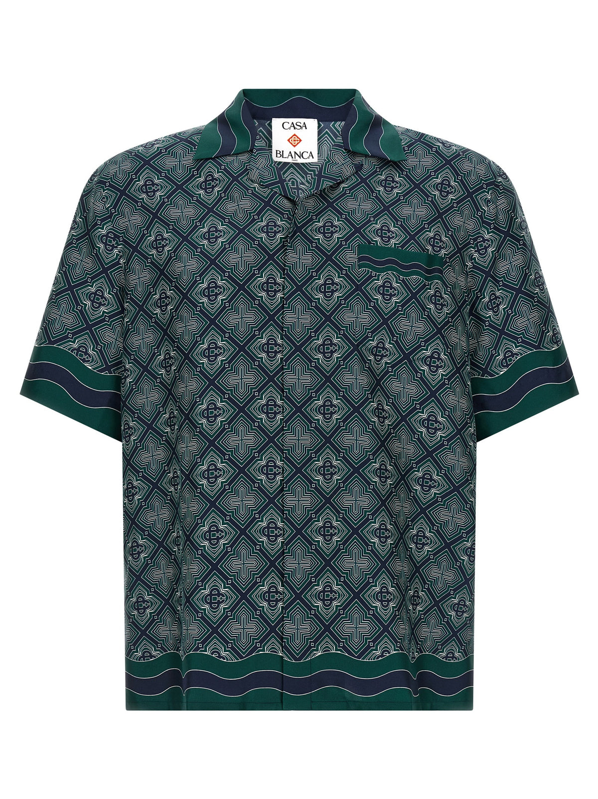 Casablanca Bicolor Silk Blouse