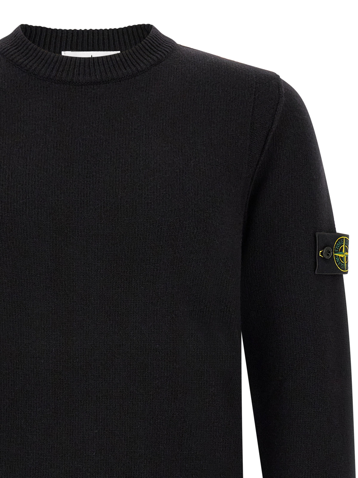 Stone Island Black Virgin Wool Cardigan