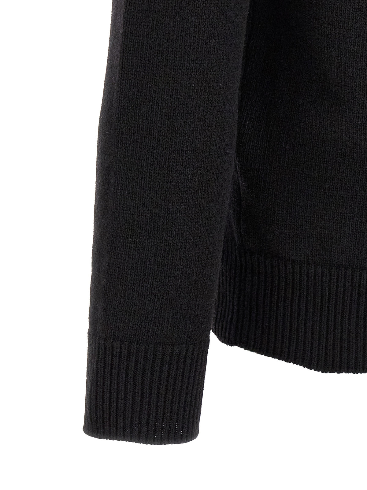 Stone Island Black Virgin Wool Cardigan