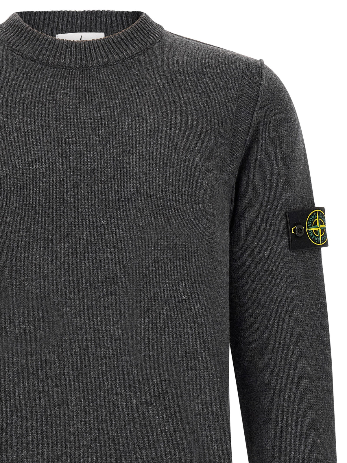 Stone Island Gray Virgin Wool Cardigan