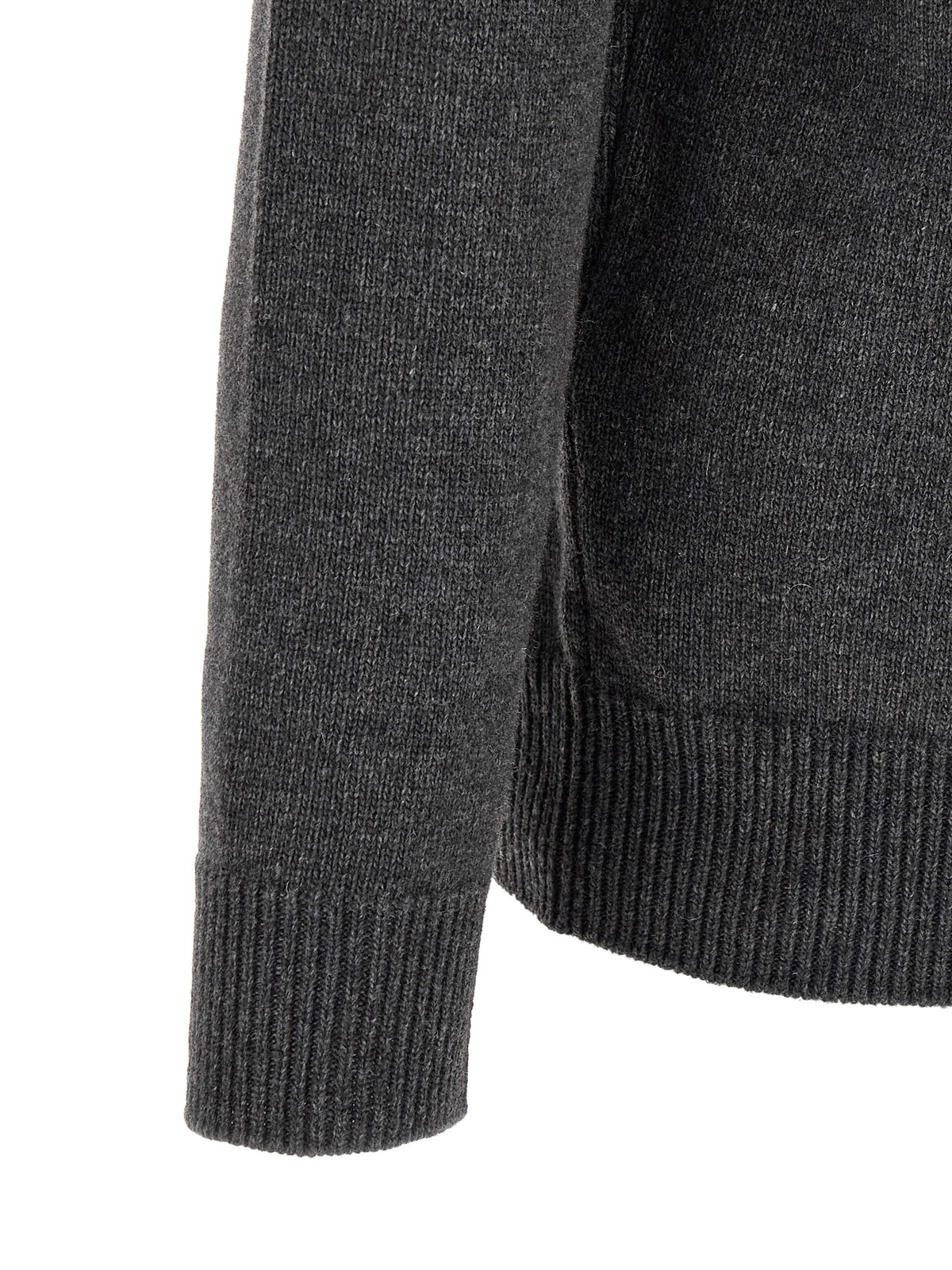 Stone Island Gray Virgin Wool Cardigan