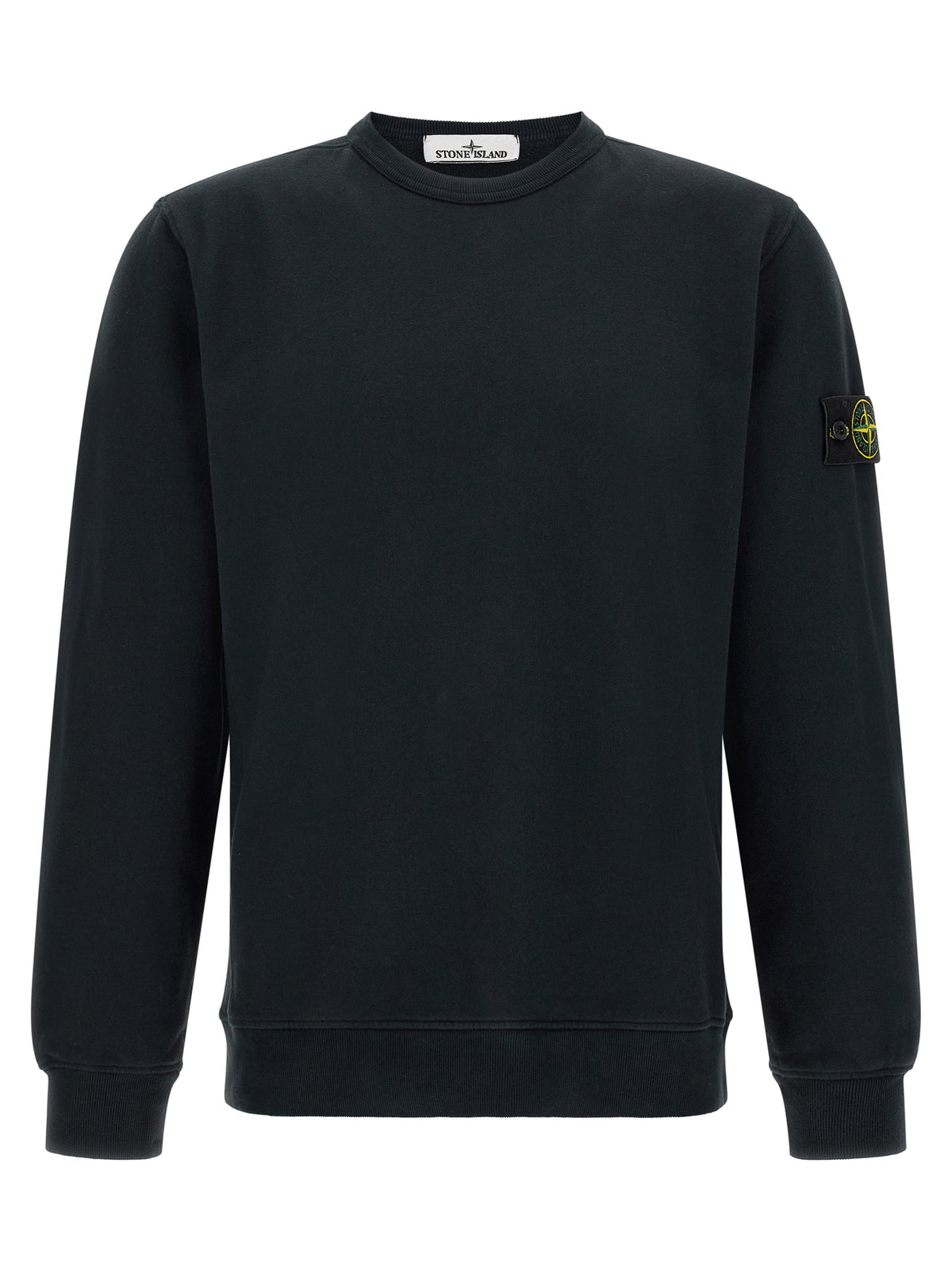 Stone Island Blue Cotton Sweatshirt