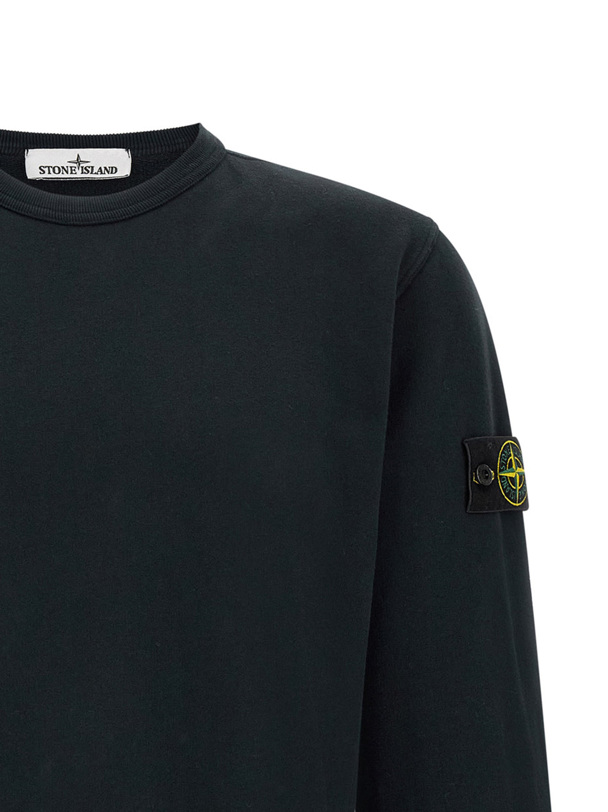 Stone Island Blue Cotton Sweatshirt