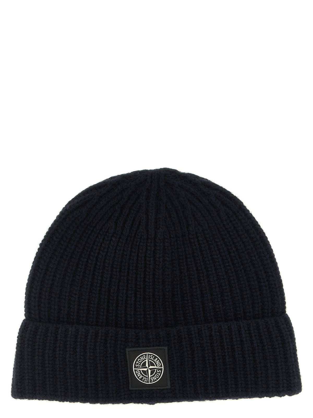 Stone Island Blue Virgin Wool Beanie