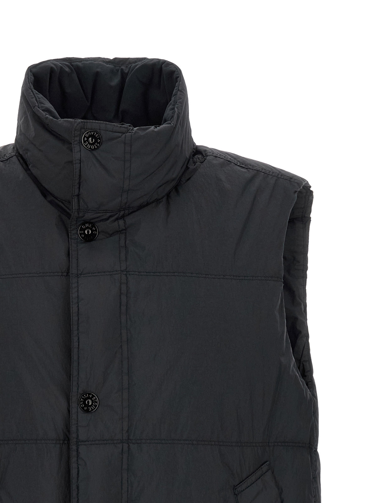 Stone Island Blue Polyamide Sleeveless Jacket
