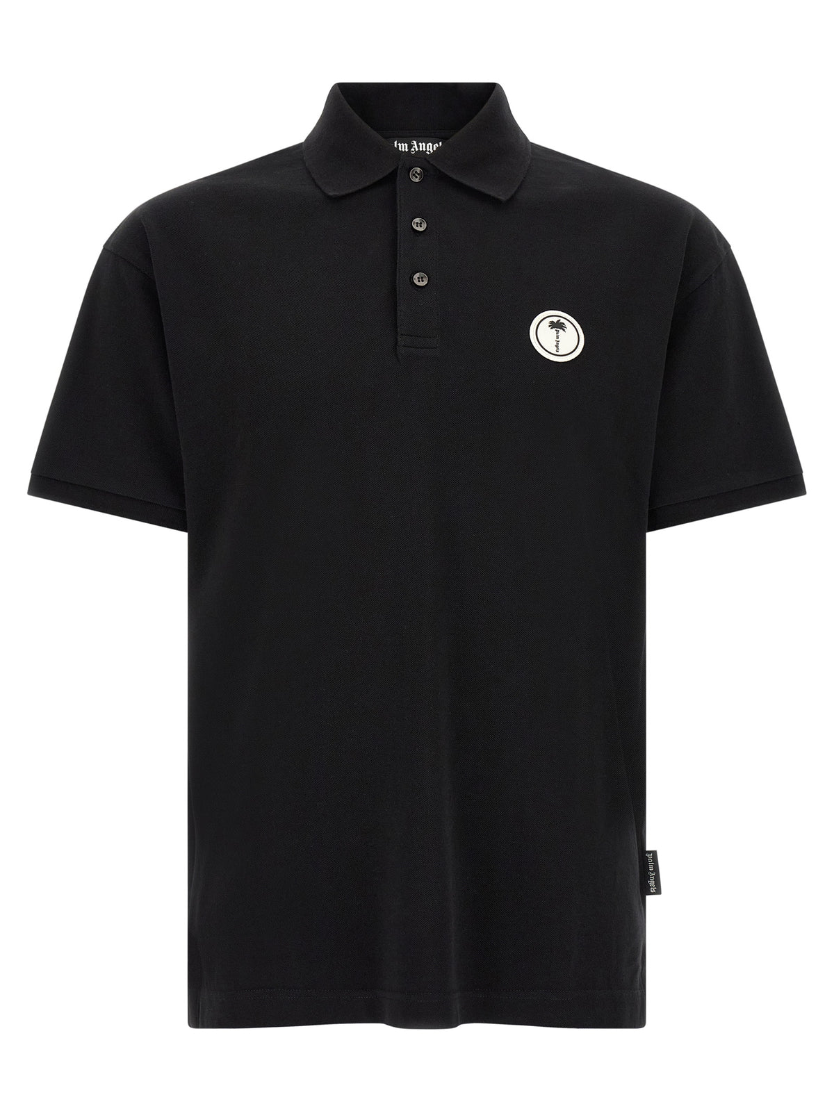 Palm Angels Black Cotton Polo Shirt
