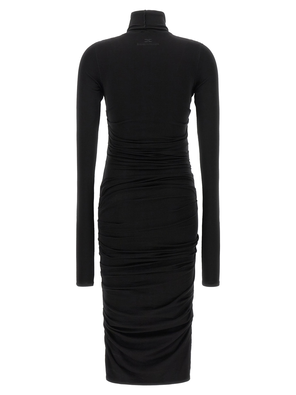 Elisabetta Franchi Black Lycra Midi Dress