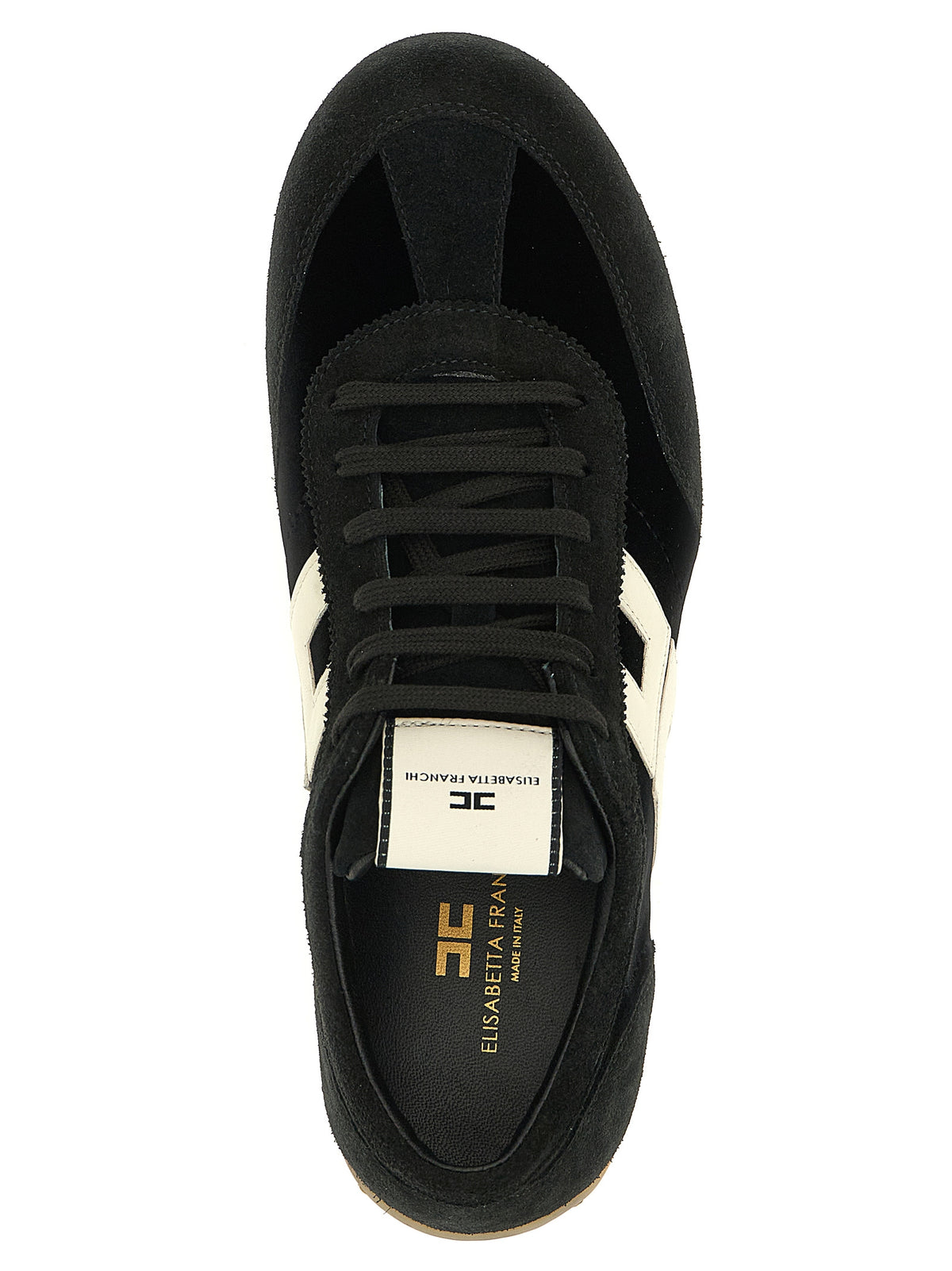 Elisabetta Franchi Bicolor Leather Low Top Sneakers