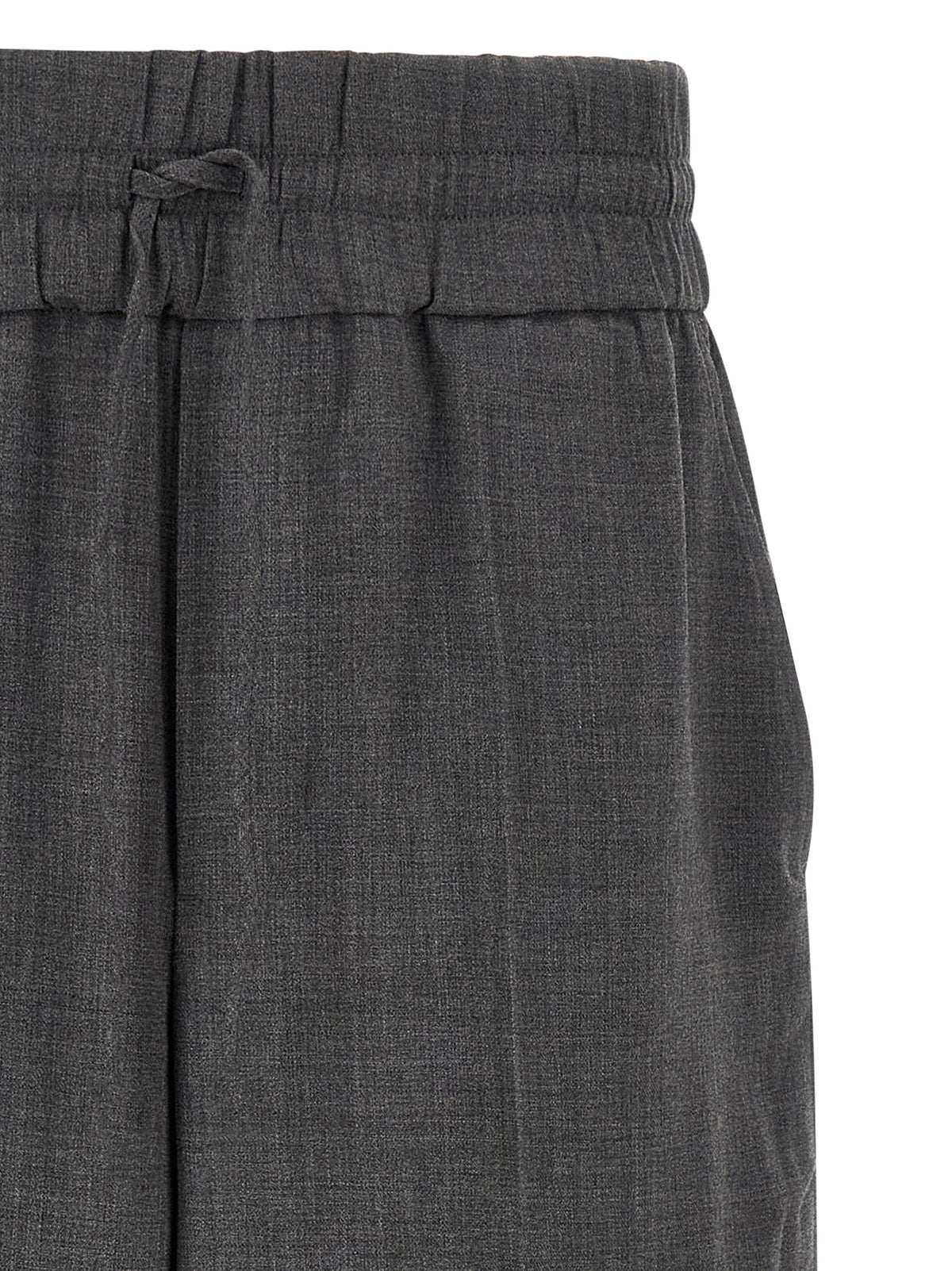 Ami Paris Gray Virgin Wool Casual Pants