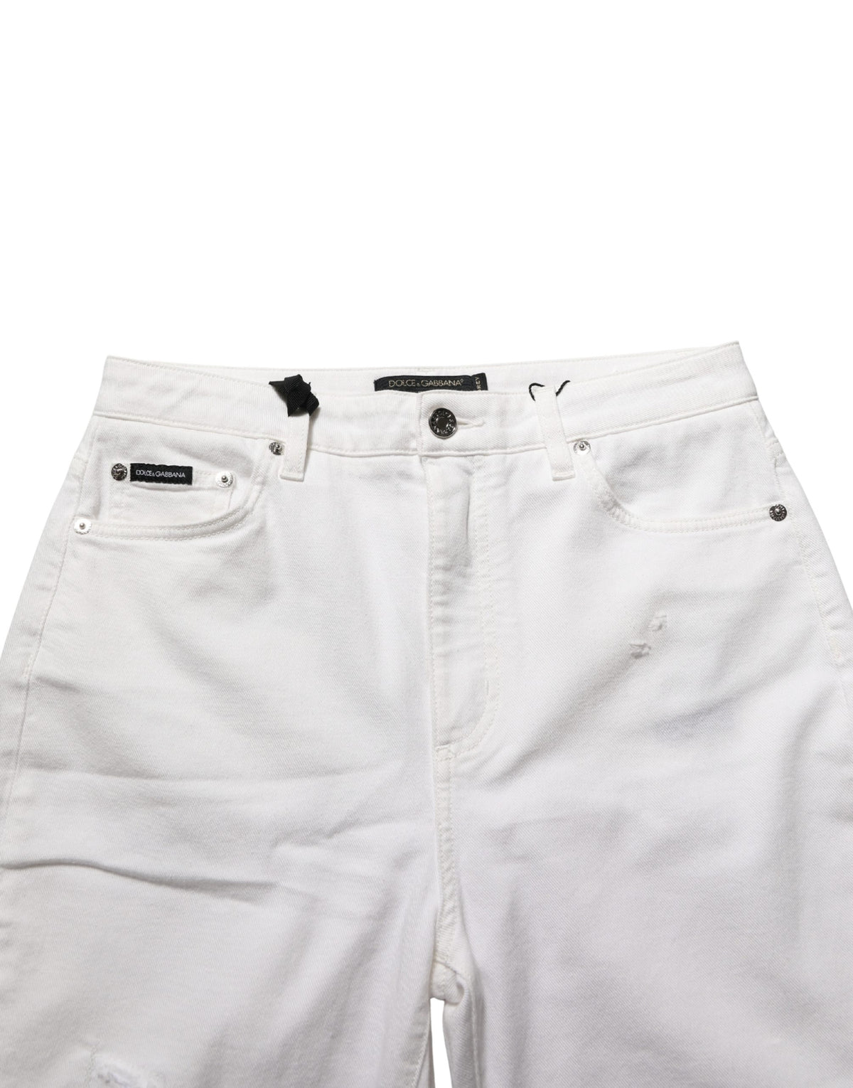 Dolce & Gabbana White Cotton Stretch Skinny Denim Jeans