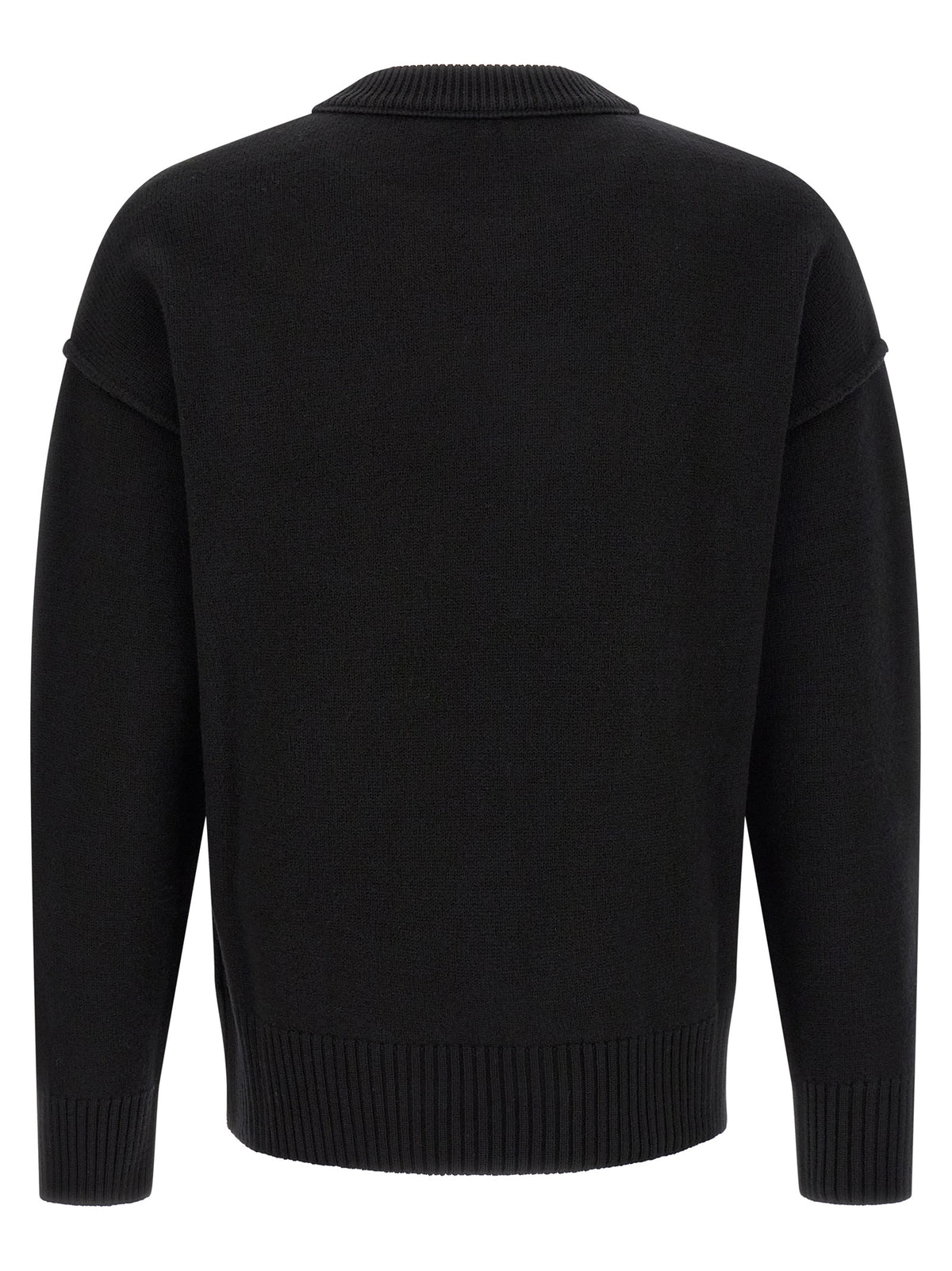 Ami Paris Black Wool Cardigan