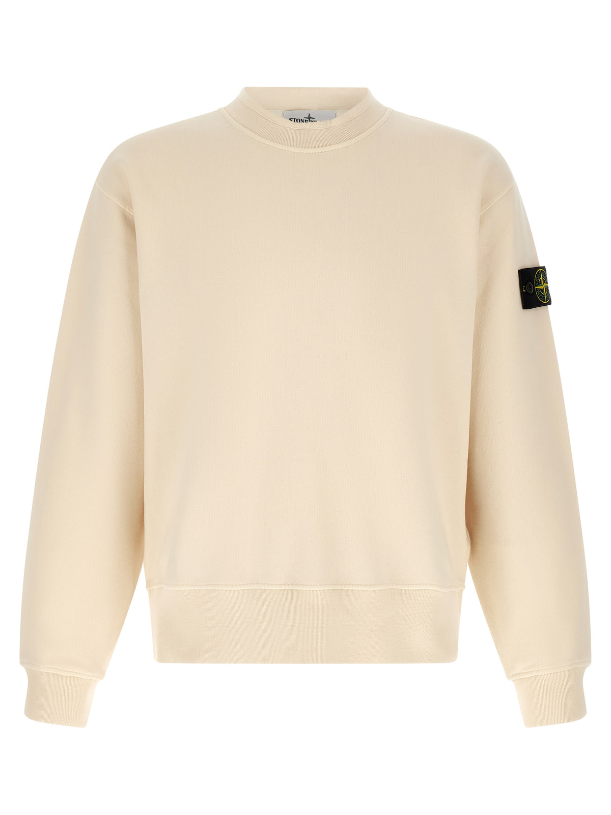Stone Island White Cotton Sweatshirt