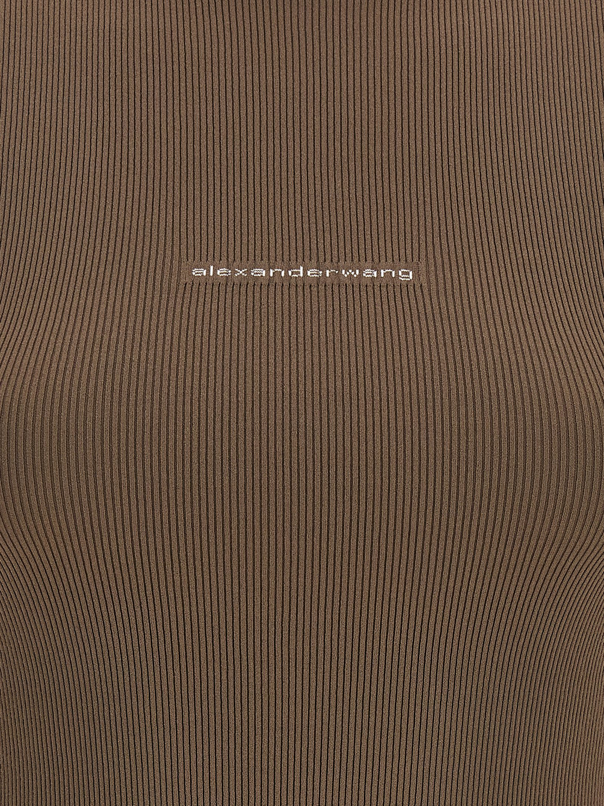 Alexander Wang Brown Polyamide T-Shirt