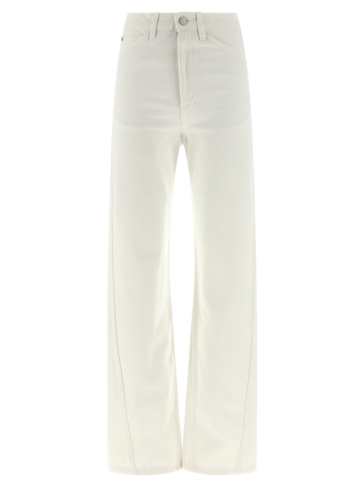 Lemaire White Cotton High-Waisted Jean