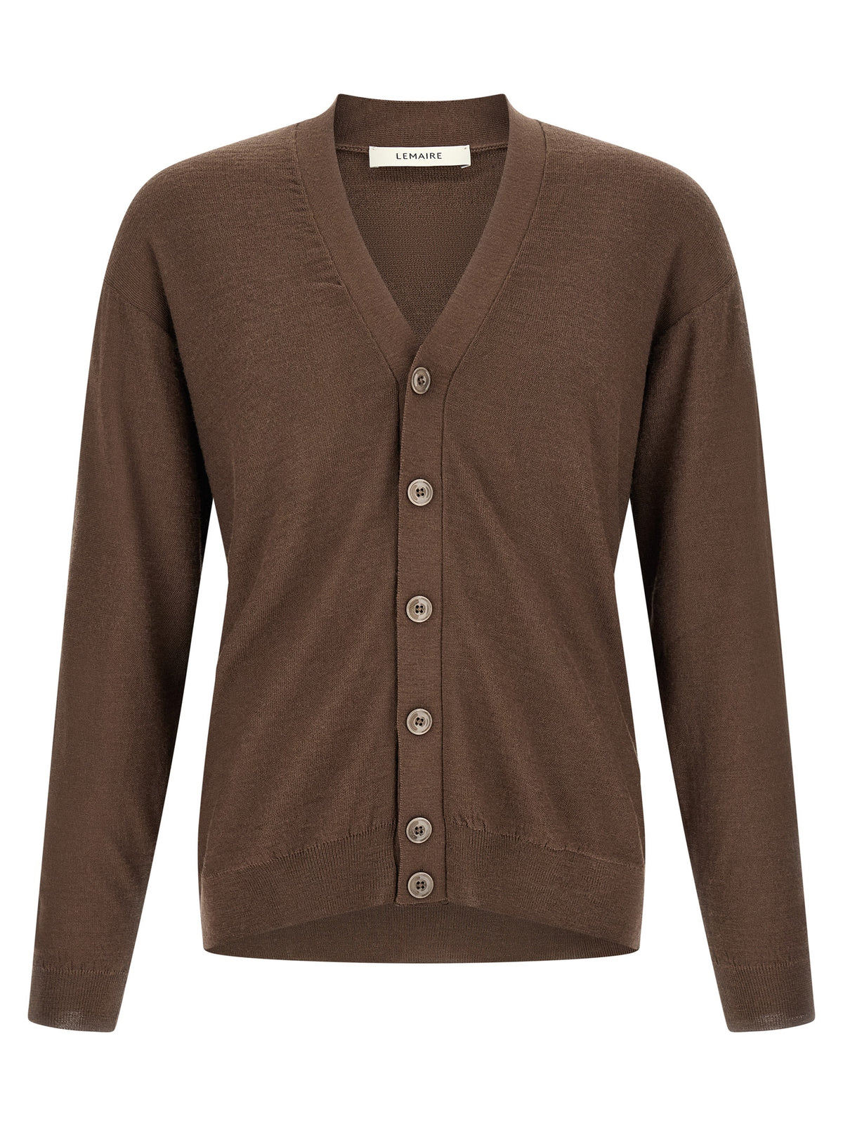 Lemaire Brown Wool Cardigan