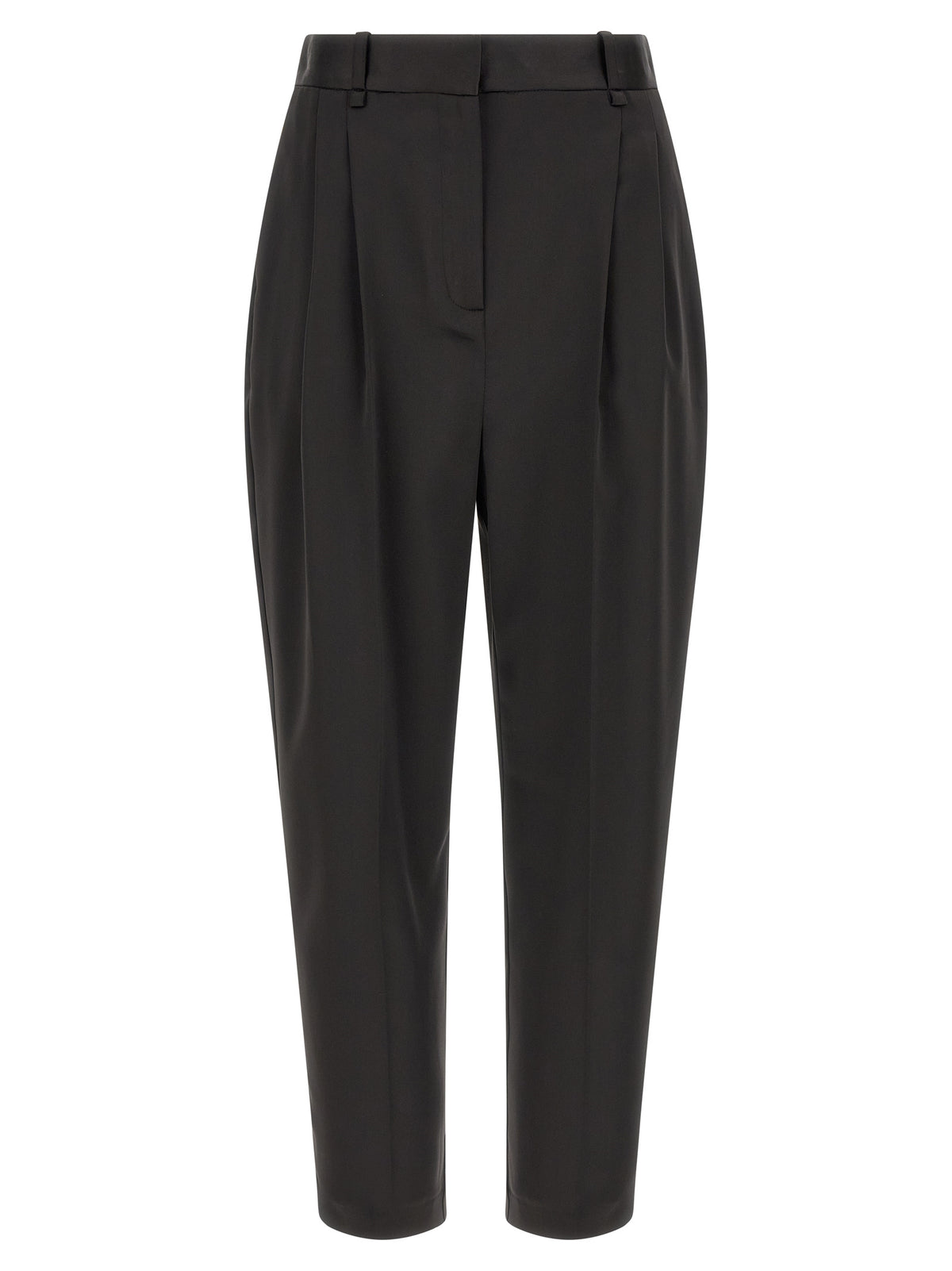 Elisabetta Franchi Black Polyester Cropped Pants