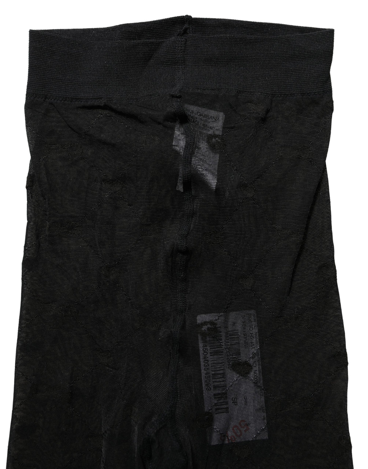 Dolce & Gabbana Black Nylon Logo Tights Stocking Pantyhose Socks