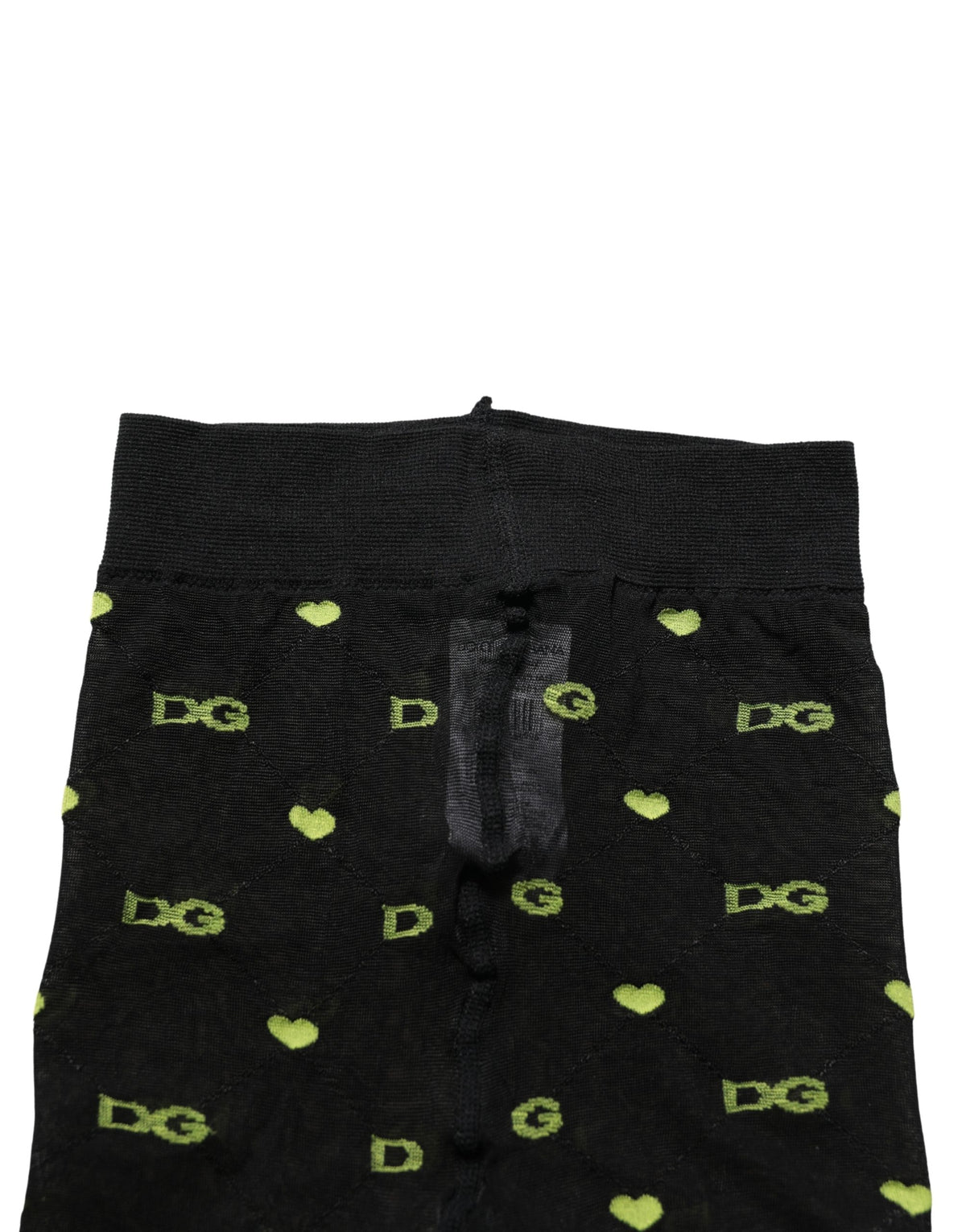 Dolce & Gabbana Black Nylon Logo Tights Stocking Pantyhose Socks