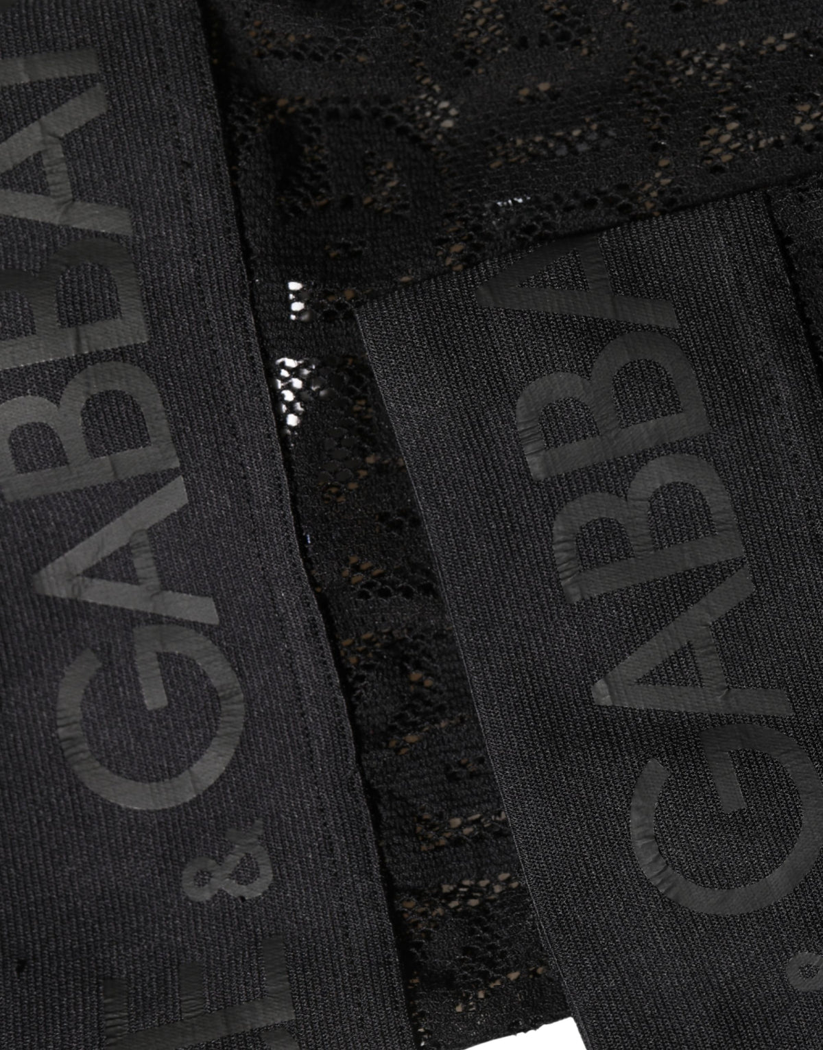 Dolce & Gabbana Black DG Logo Sheer Nylon Thigh High Socks