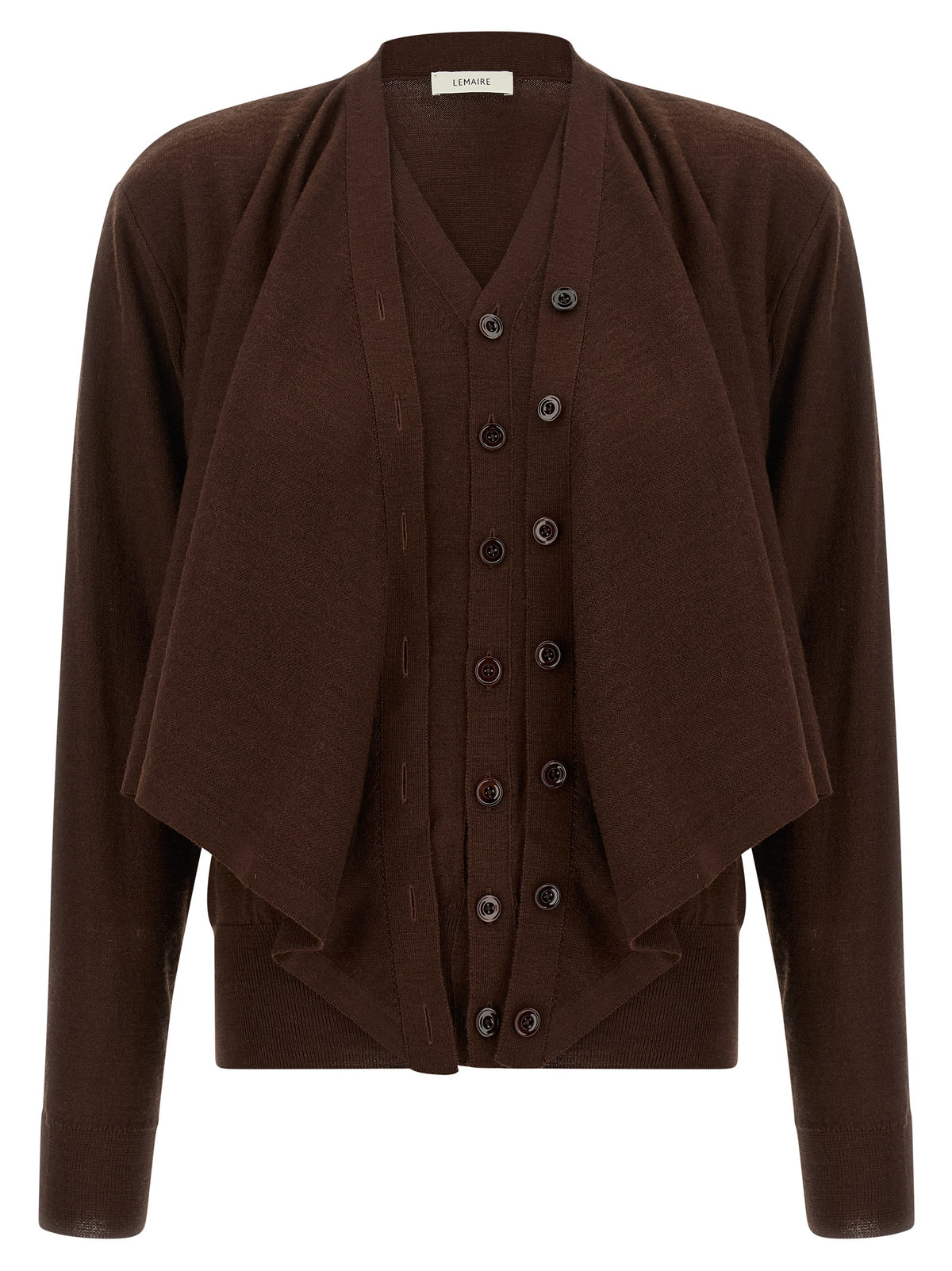 Lemaire Bordeaux Wool Cardigan