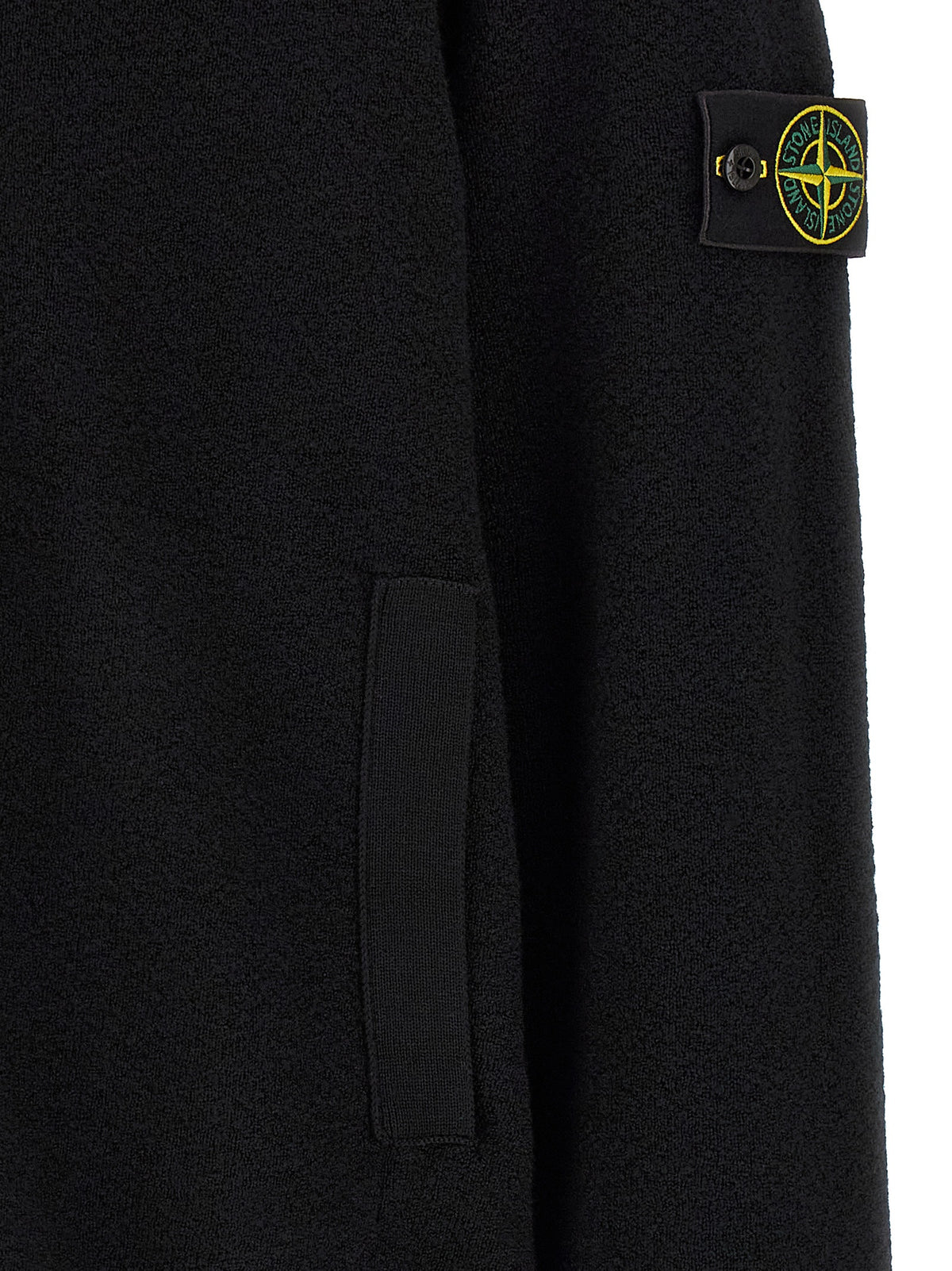 Stone Island Black Virgin Wool Cardigan