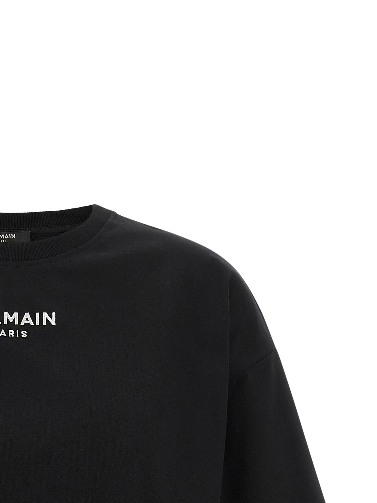 Balmain Black Cotton T-Shirt