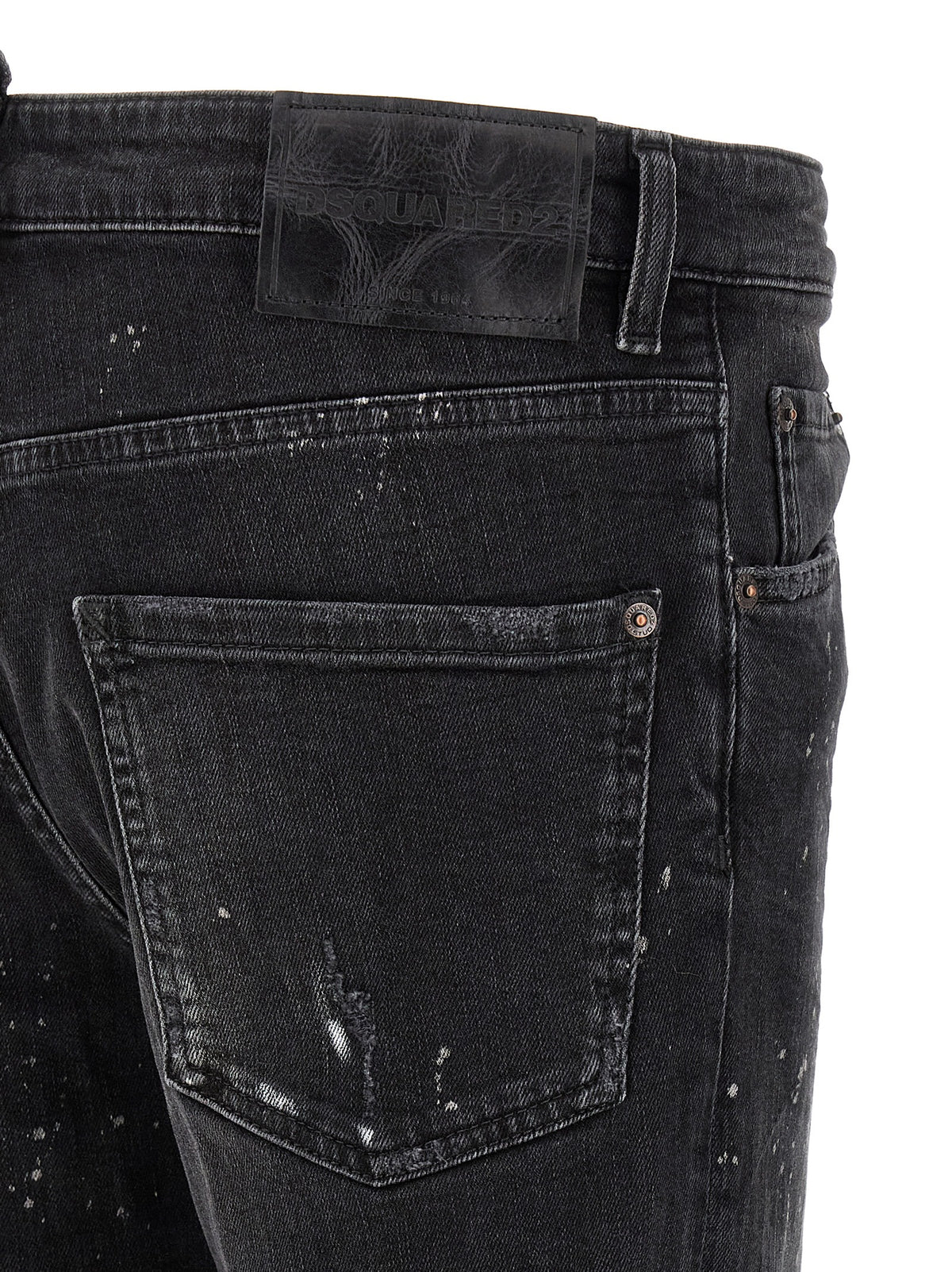 Dsquared² Black Cotton Slim Fit Jeans