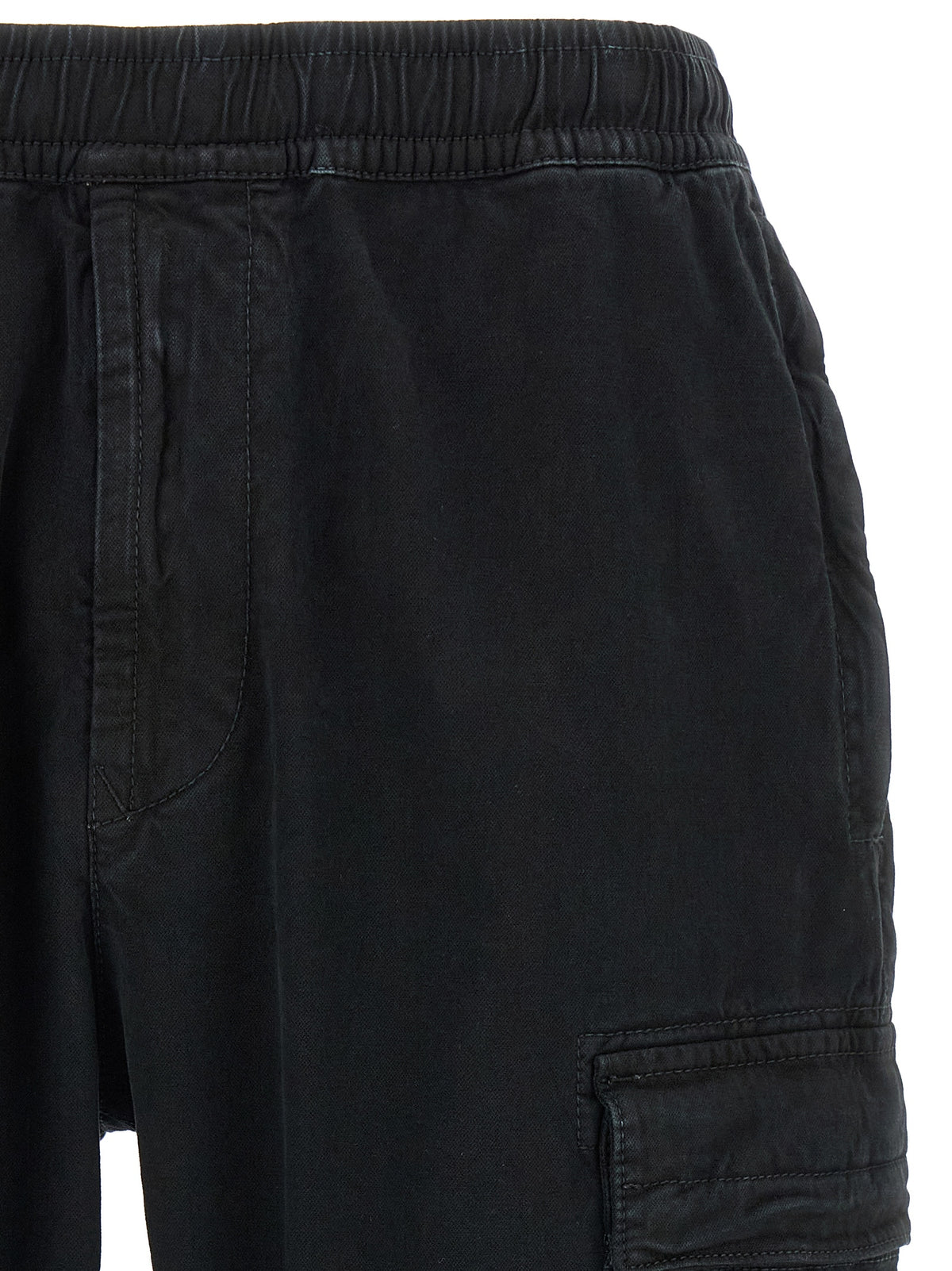 Stone Island Black Cotton Cargo Pants