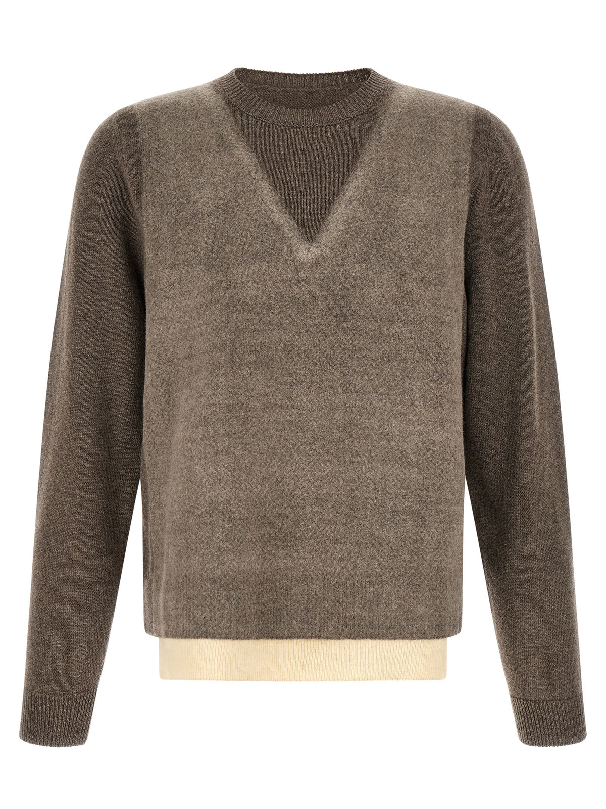 Maison Margiela Brown Virgin Wool Cardigan