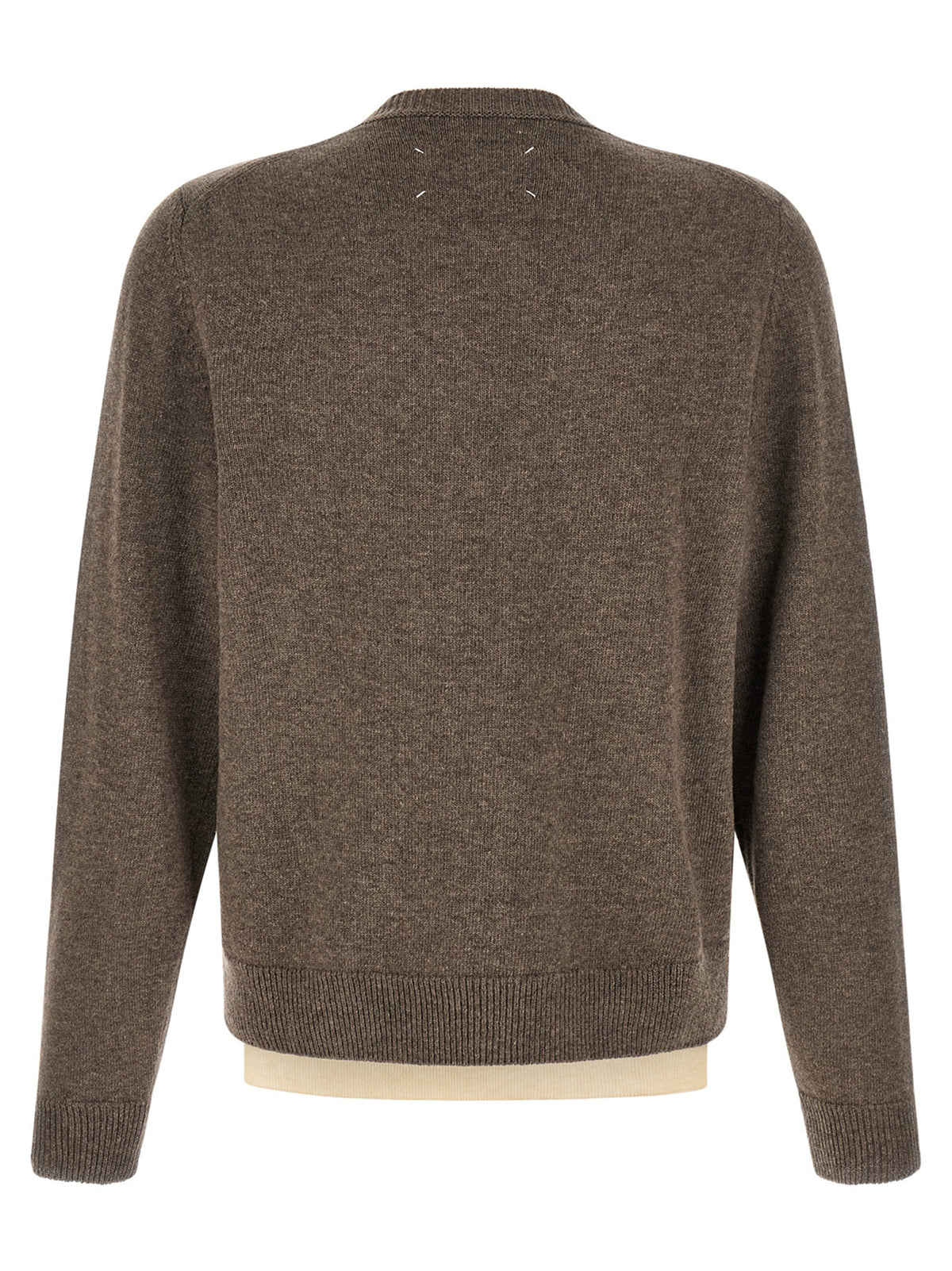 Maison Margiela Brown Virgin Wool Cardigan