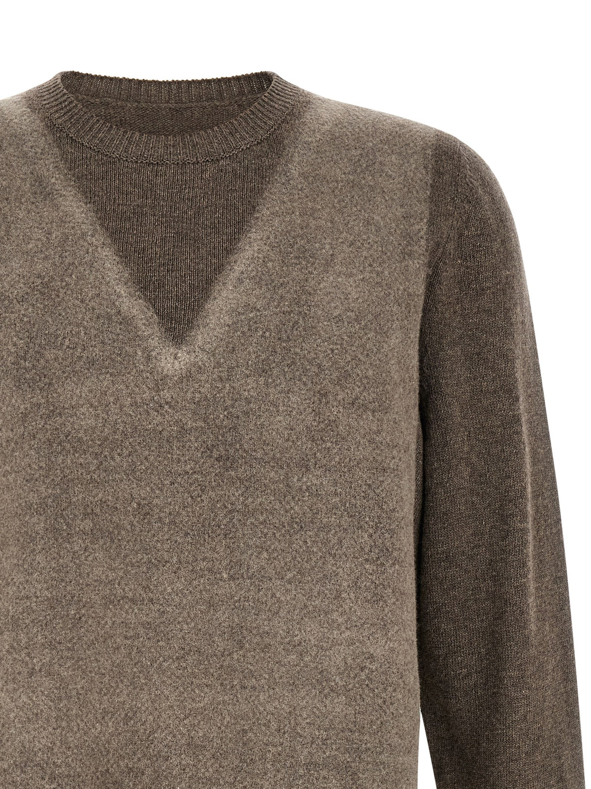 Maison Margiela Brown Virgin Wool Cardigan