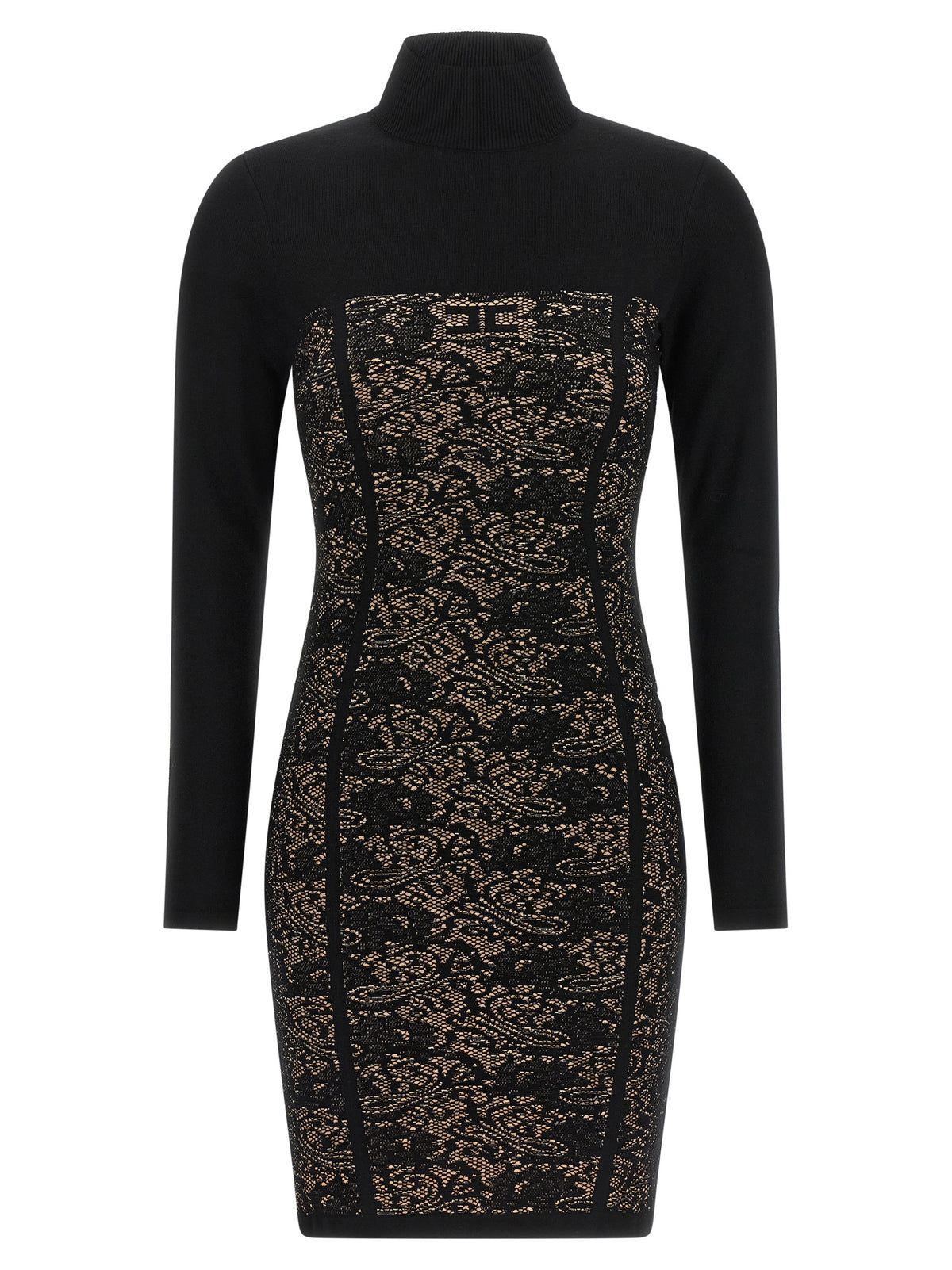 Elisabetta Franchi Black Viscose Short Dress