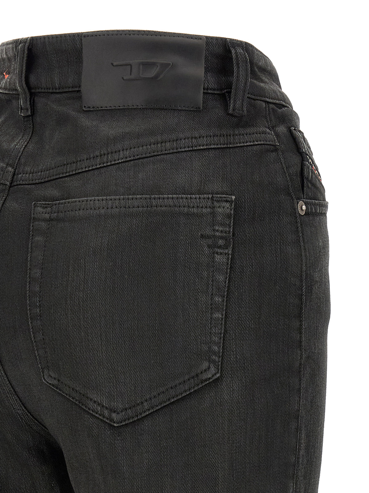 Diesel Black Cotton Slim Fit Jeans