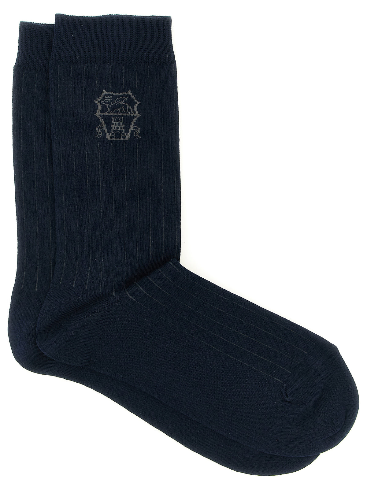Brunello Cucinelli Blue Cotton Socks